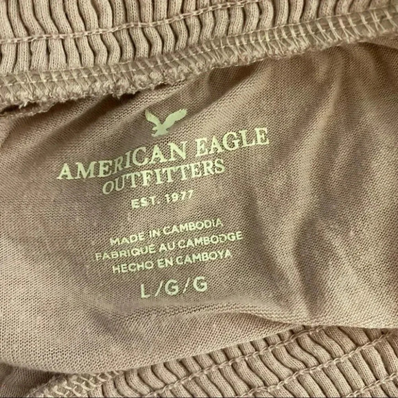 AEO L pink off the shoulder laced front top - Picture 4 of 5